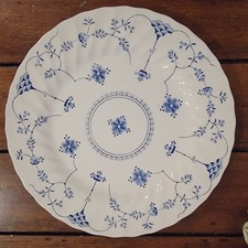 Platos de cena Finlandia Myott Meakin hechos en Inglaterra 10" azul blanco