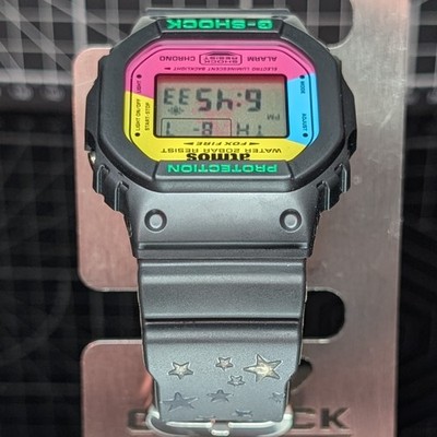 Casio G-Shock ATMOS DW-5600 Rasta Black Pink Limited Numbered