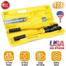 Hydraulic Crimper Crimping Tool/w 12 Dies Wir...