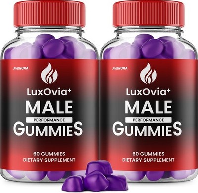 (2 Pack) LuxOvia Gummies for Men   Lux Ovia Gummy Natural Blend Vitamins