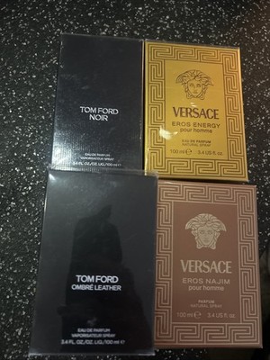 Tom Ford Noir / Ombre Leather + Versace Eros Energy & Eros Najim 100ml Neu