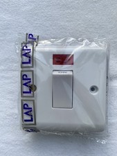 LAP 45A Double PoleSwitch & Neon Light 1 Gang