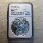 2021 EARLY RELEASES T-1 AMERICAN EAGLE 1 OUNCE SILVER DOLLAR COIN NGC MS 70