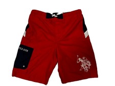 Rare Red - Big Pony - Vintage Polo Ralph Lauren Swim Trunks - Youth XL 18/20