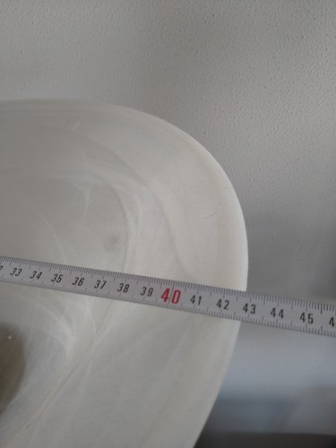Piantana in ferro battuto verde e vetro di Murano bianco - Foto 11 di 11