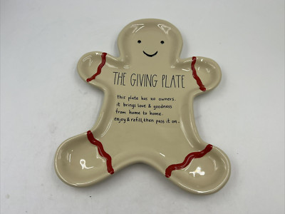 Rae Dunn Ceramic 11in Gingerbread Serving Plate AA01B62003
