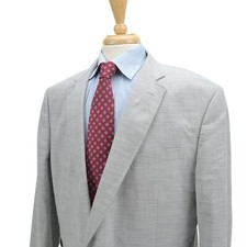 Stafford Light Gray Slim Fit Stretch Cotton Blazer Sport Coat Jacket 50R
