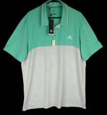 Adidas GOLF Men's Heather Foam Green  White Polo Shirt Size XL