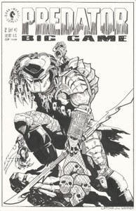 Predator Cover Recreation Original art Latcha 11x17 Horror Skull aliens sci fi