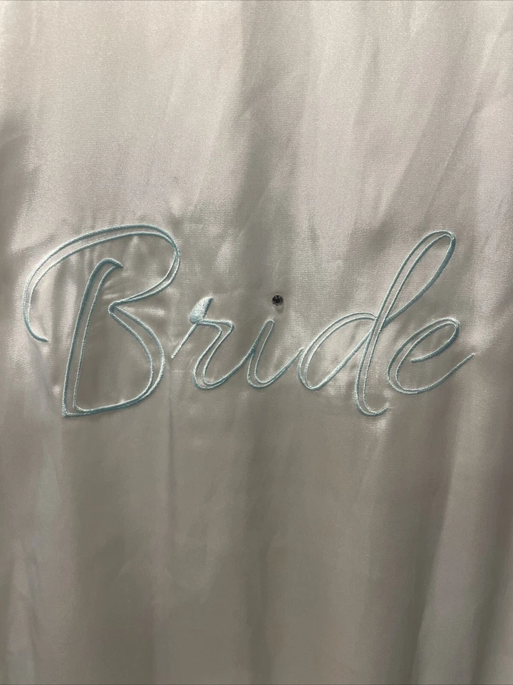 Bata de novia Apt 9 íntimates XL *marca de pluma en la parte delantera diamante en la parte posterior mangas con flecos Foto 3 de 4