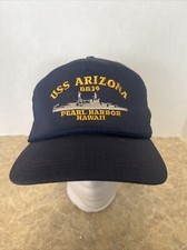 USS Arizona BB39 Pearl Harbor Hawaii SnapBack Baseball Cap Vintage USA Made NICE
