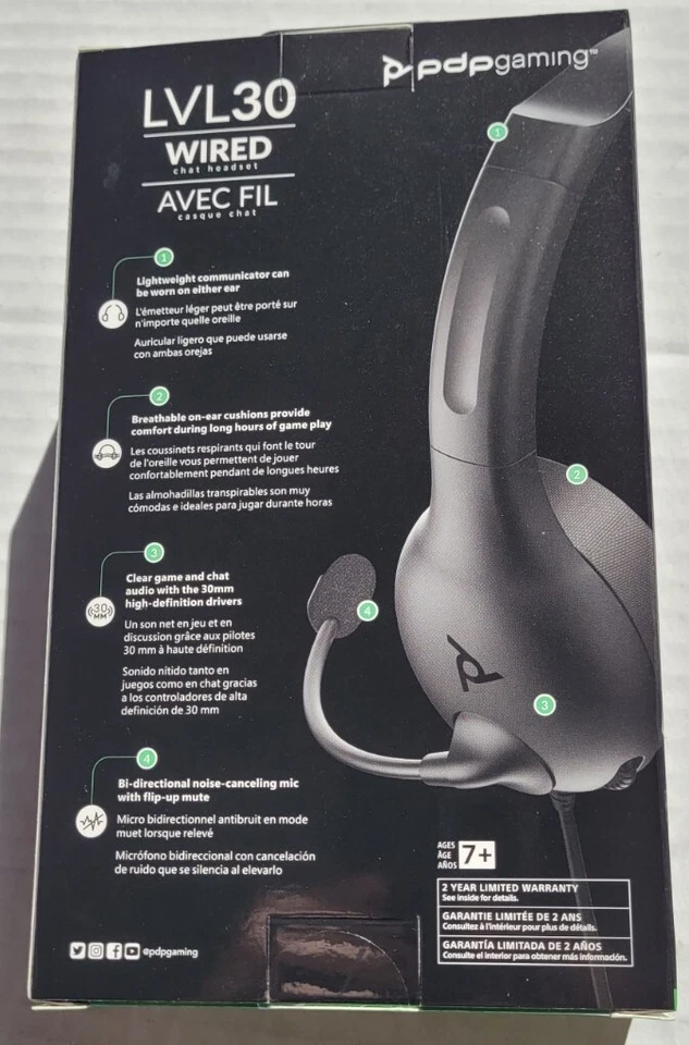 PDP Gaming LVL30 Wired Chat Headset  - Image 3 of 4