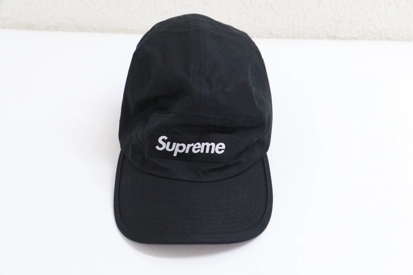 Chapeau noir coton logo boîte SUPREME