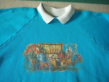 VTG 80s 90s Fruit Loom FLOWERS FARM STAND Gardening Blue Pullover Sweatshirt L