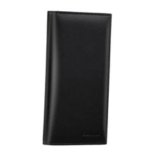  Premium Leather Checkbook Cover for Men and Women Checkbook Holder Black