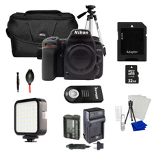 Nikon D7500 DSLR Camera OPEN BOX  45 LEDs Light - BUNDLE