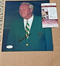 ARNOLD PALMER SIGNED MASTERS 8X10 PHOTO JSA CERTIFIED PGA GOLF