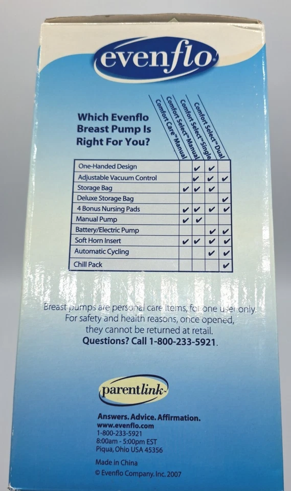 Evenflo Comfort Select Dual Auto-Cycling Breast Pump - Image 3 of 3