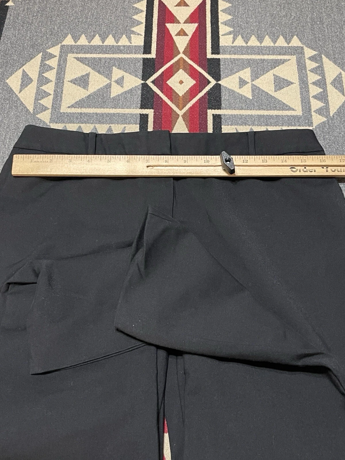 Kate Spade pantaloni neri crop donna 10 abito alla caviglia gamba affusolata T2