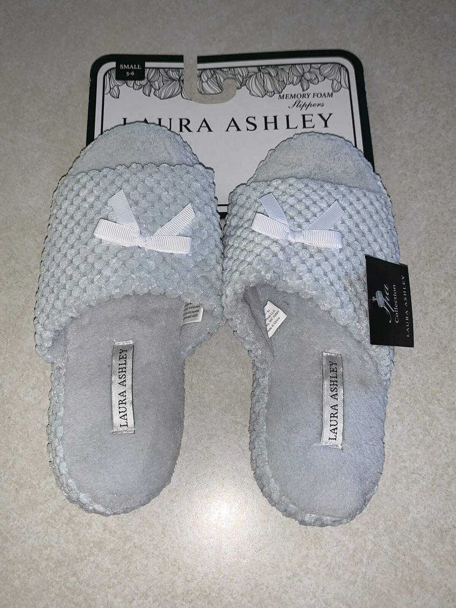 Laura Ashley Womens Slippers Spa Collection Memory Foam Small 5-6