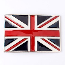 British Flag Belt Buckle Western Cowboy Motorcyclist FLG-03 