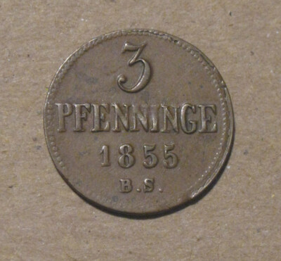 Rostock (Germany) - 1855 Copper 3 Pfennig - Nice & Scarce | eBay