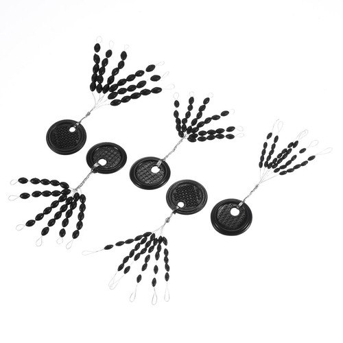 100 Bouchons De Pêche En Caoutchouc 6 En 1 - Perles Ovales Stop Flotteur, Bouchons Ligne Sensible Pour Pêche à La Truite, Carpe, Achigan