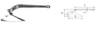 Stainless Steel Hinged Plow Anchor 48 Lbs