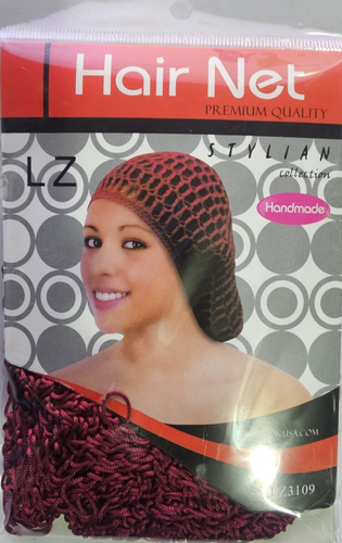LZ Hair Net Premium Quality Collection Handmade LZ3109 Burgundy Color May Vary