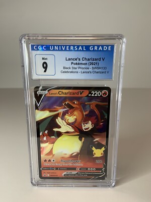 Pokemon 2021 SWSH133 Celebrations Lance's Charizard V CGC 9 Mint