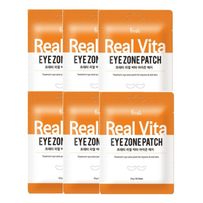 [PRRETI] Real Vita Augenzonenpflaster feuchtigkeitsspendende Augenmaske 6 Packungen Korea NEU