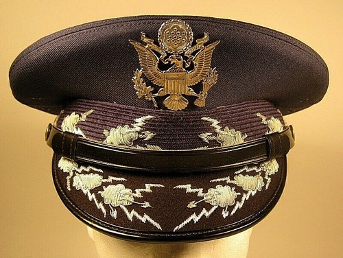 Staff Dress Blues Visor Hat Cap 7 