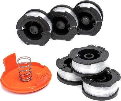 6-Pack For BLACK+DECKER AF-100-3ZP 30ft .065'' String Trimmer Line Spool w/ Cap