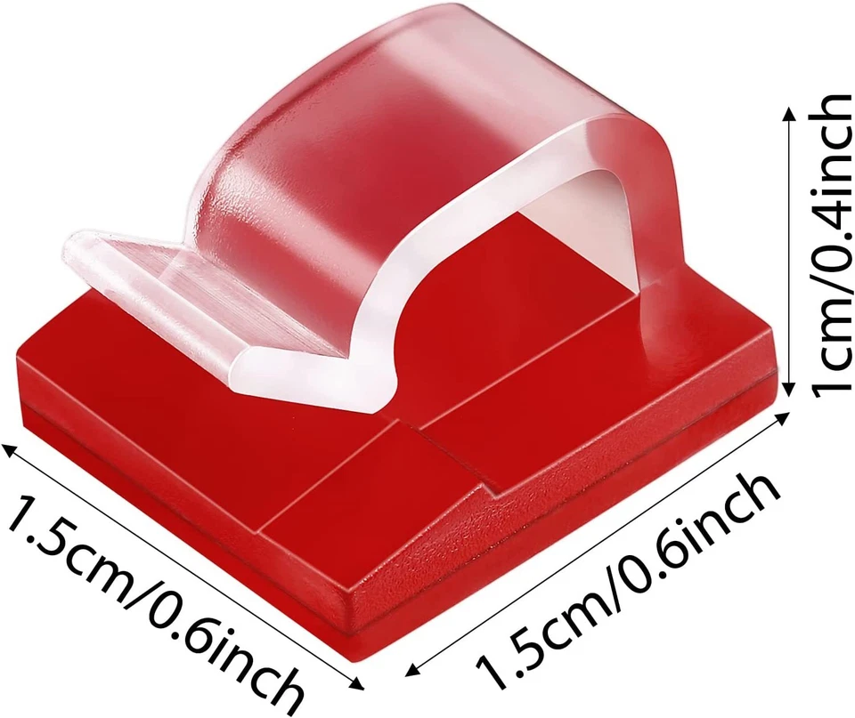 100Pcs Kabel Clip Outdoor Light Cord Organizer selbstklebende Draht Haken Halter - Bild 4 von 4