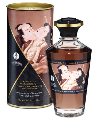 Shunga Warming Oil Intoxicating Chocolate 3.5 Oz
