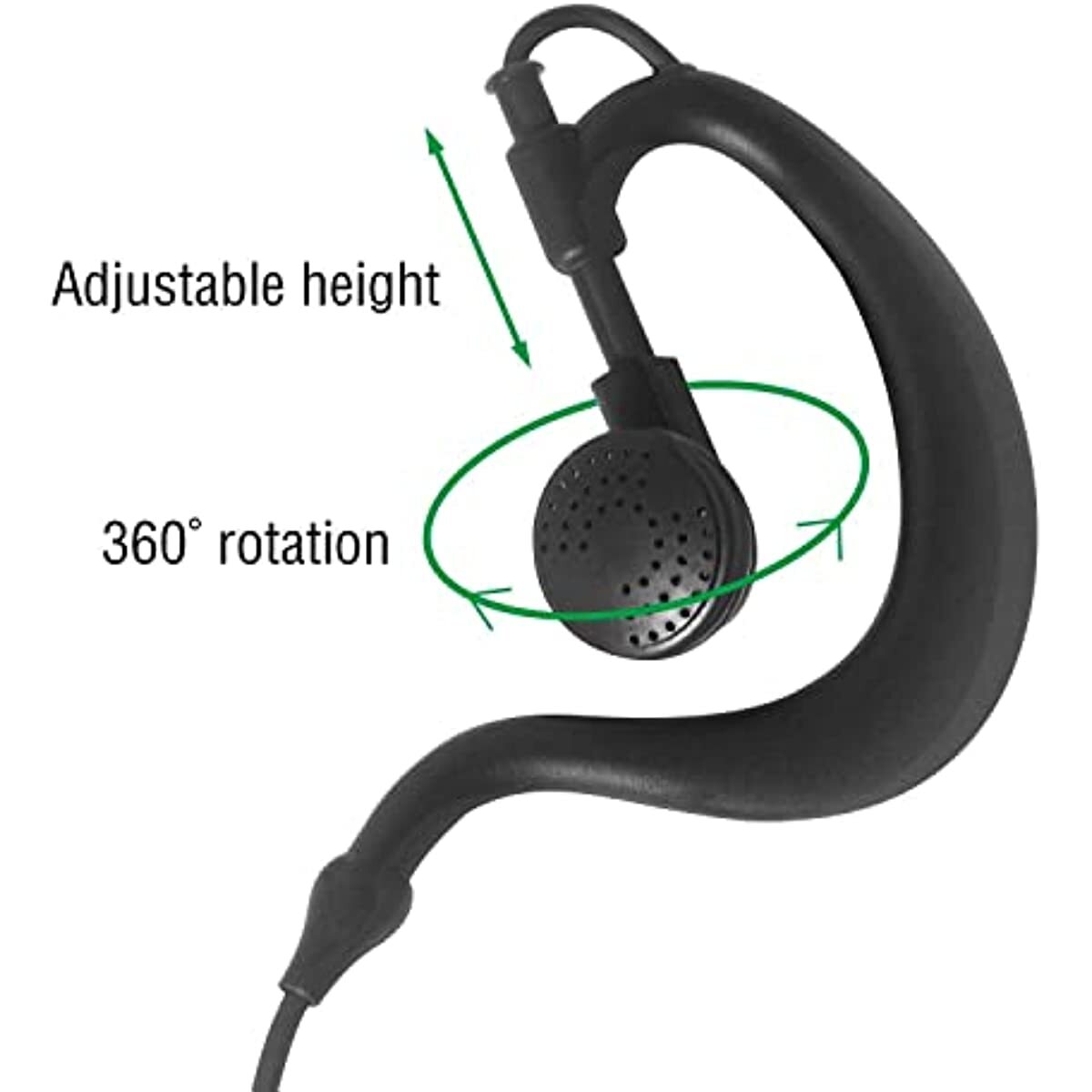 2 Pin Ptt Mic Earpiece Headset 2-Wire Covert Earpiece Headset With PTT For  Motorola 2.5mm 1-Pin Radios - Acoustic Tube Surveillance PTT Mic Headset