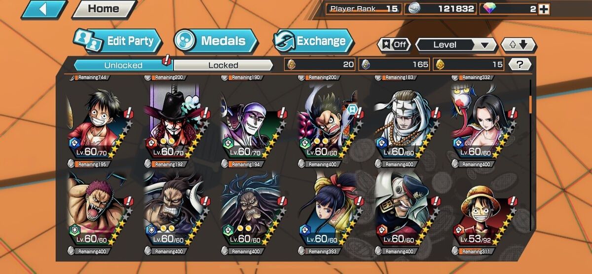 one piece bounty rush Account (iOS)