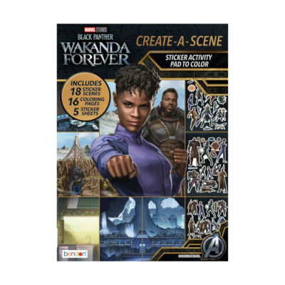 Black Panther Wakanda Forever Create a Scene Sticker Activity Book 32 Pages