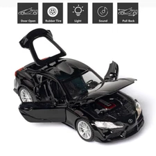 1/32 Scale Toyota GR Supra Diecast Model Toy Collection Sound Light Kids Gift