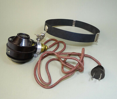 1930's German Medical Infrared Head Lamp Bakelite Sollux Kleinstrahler Hanau