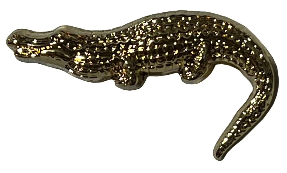 Wholesale Lot of 50 Alligator Gold Color Motorcycle Hat Cap Lapel Pin