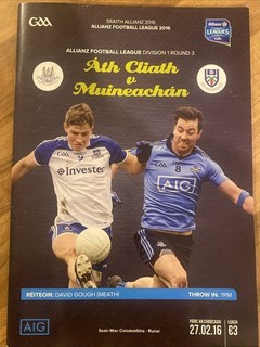 gaa programmes 2016 National League Dublin V Monaghan