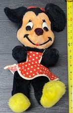 Minnie Mouse Sewn Stuffed Plush Pillow Toy Walt Disney Vintage USA MADE