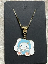 Sanrio Hello Kitty Cinnamonroll Bunny Enamel Charm Gold Pendant Fashion Necklace