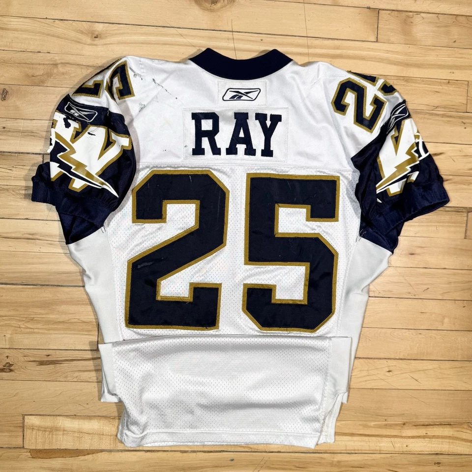 Camiseta de fútbol americano Terry Ray Winnipeg Blue Bombers 2004 usada en el juego CFL Foto 2 de 4