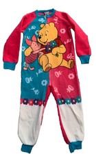 Disney Vintage Girls Sz 6 Winnie The Pooh  Piglet Zip-Up Pajamas Sleeper Rare