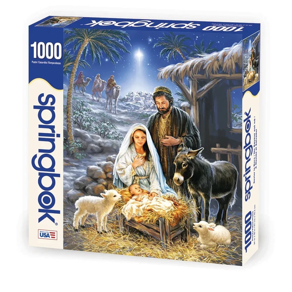 Christmas Jigsaw Puzzle by Springbok  Savior is Born 1000 Piece USA Made - Image 2 of 4
