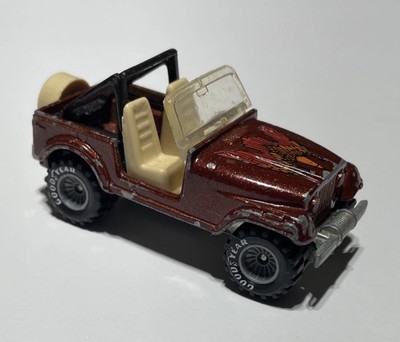 Hot Wheels Real Riders 1981 Jeep CJ-7 Brown with  Goodyear Tires  *Loose*