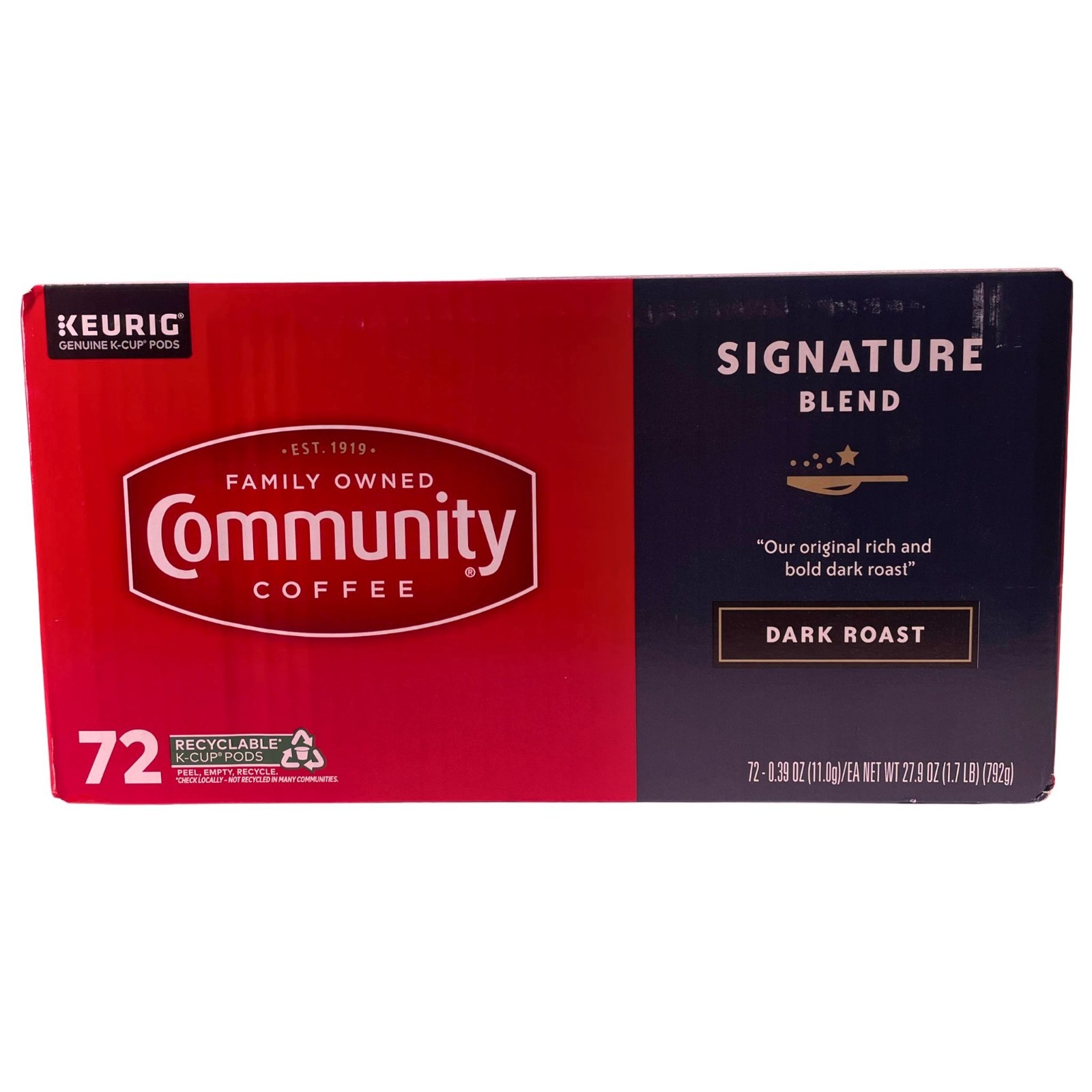 Community Coffee Signature Blend Dark Roast Keurig K-Cup Pod