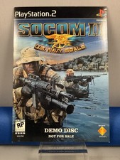 SOCOM II US Navy Seals DEMO DISC- Sony Playstation 2 PS2 Tested Fast Shipping